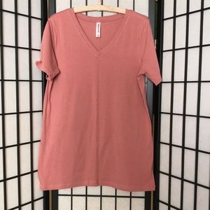 NWOT rose colored Tee by Zenana Outfitters XL